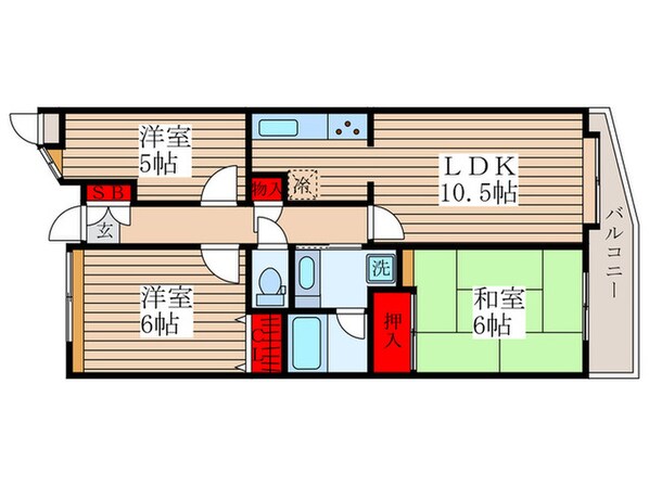 アルス立川の物件間取画像